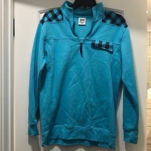 Aqua blue pulled over